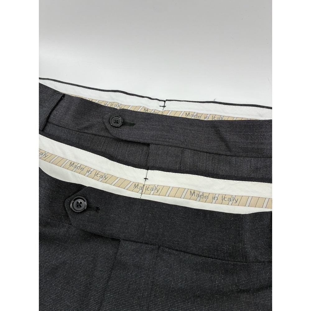 Lot of 2 Enzo Mantovani Reda Super 110s Wool Pleated Dress Pants Gray Mens 38x29